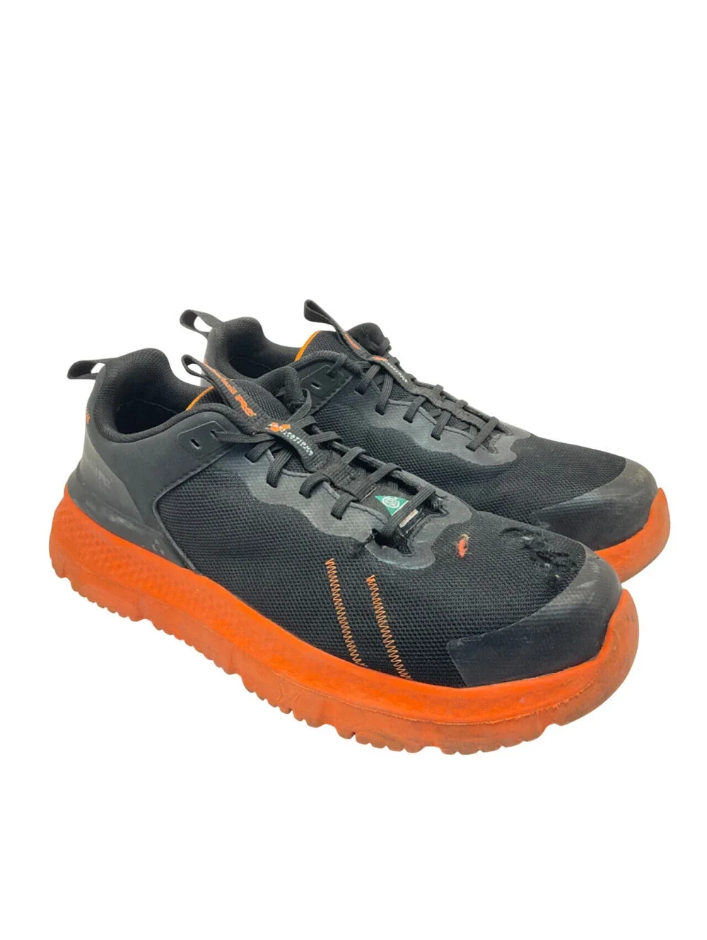Timberland PRO Men's Sentra Low Composite Toe Work Shoes Black/Orange Size 8W